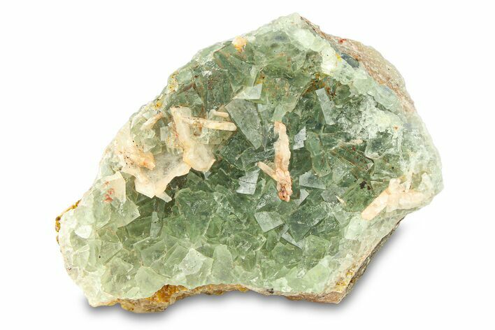 Blue-Green Cubic Fluorite Crystal Cluster - Morocco #293725